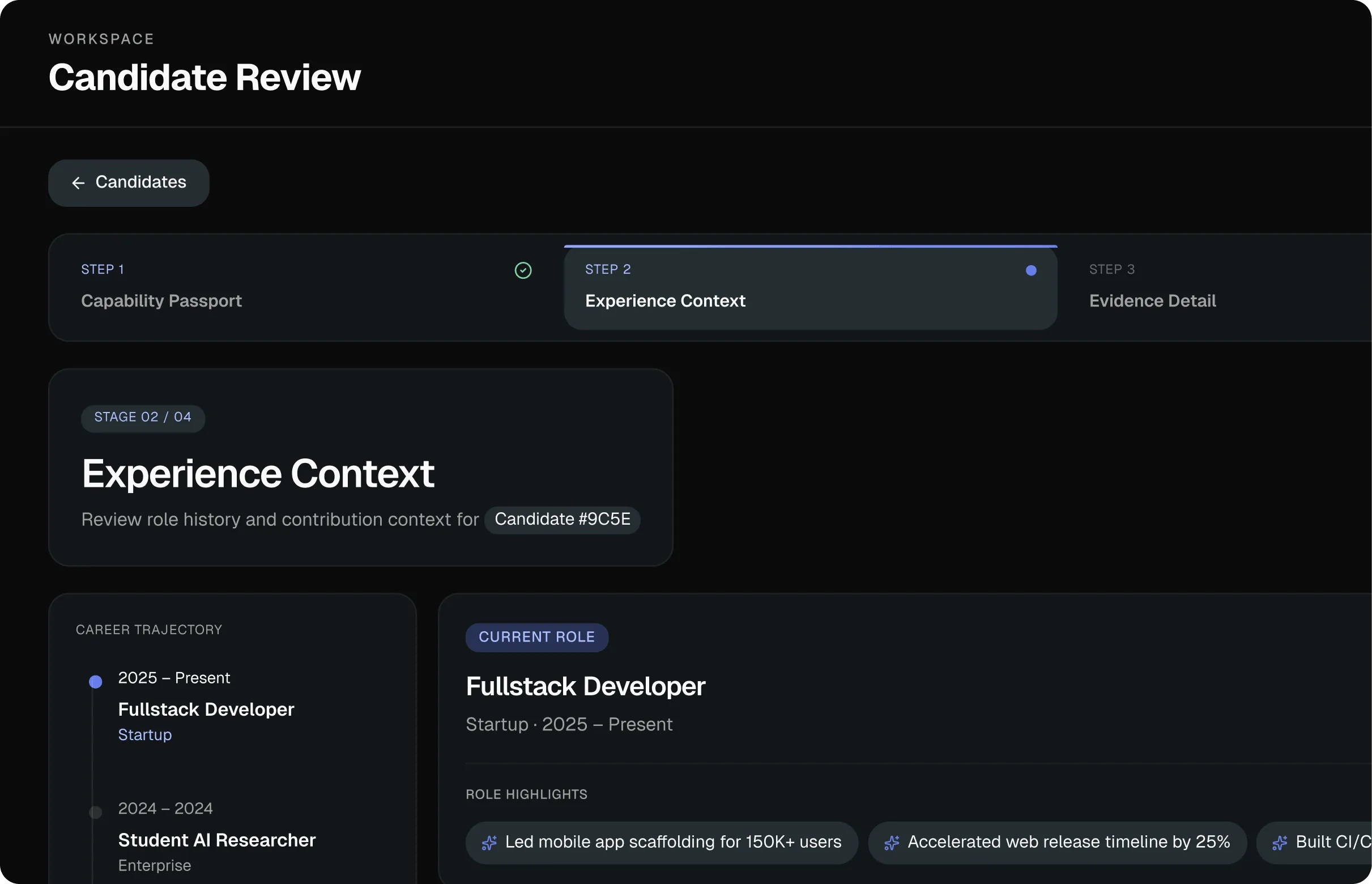 Passport builder interface