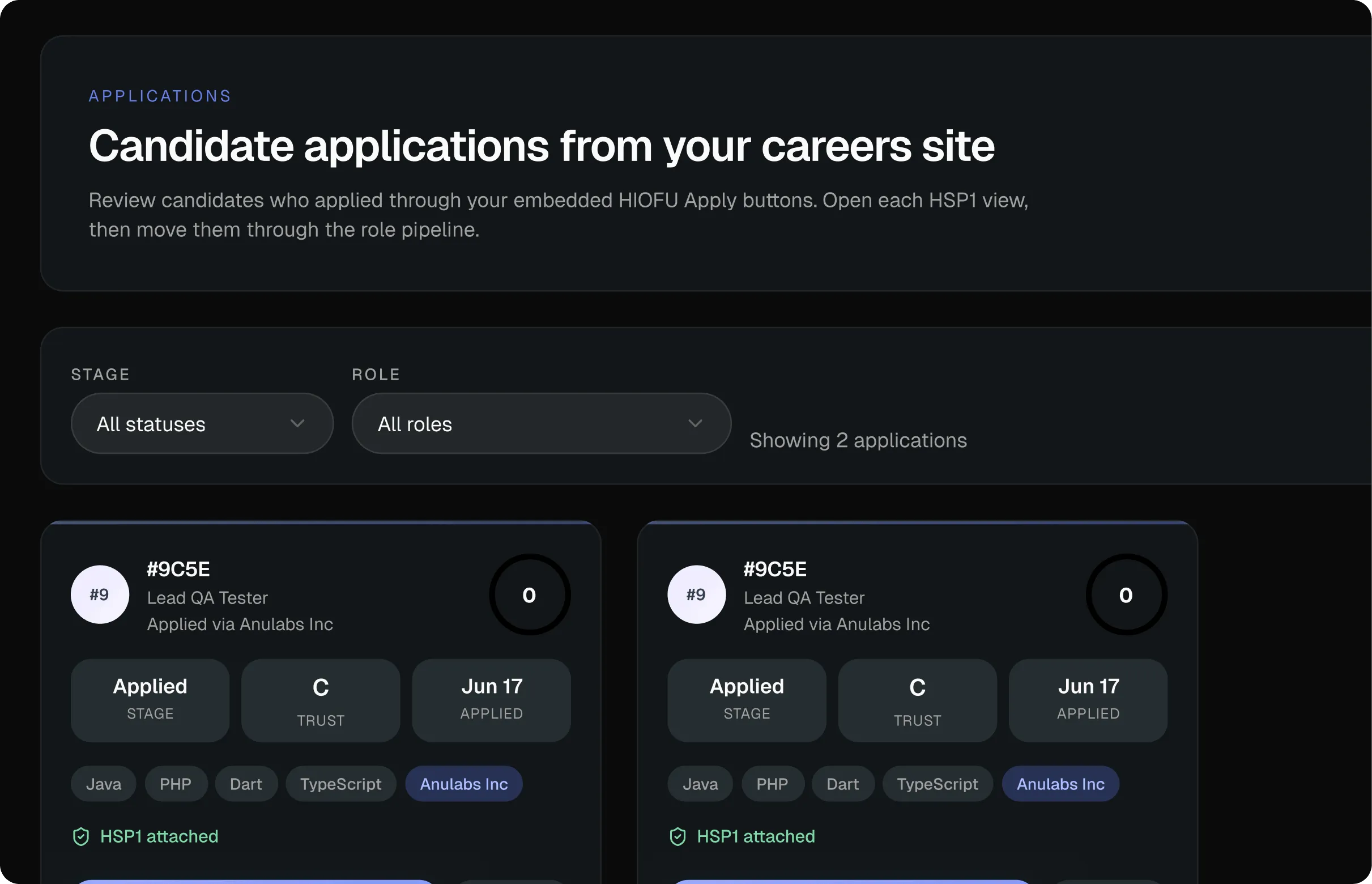 Passport builder interface