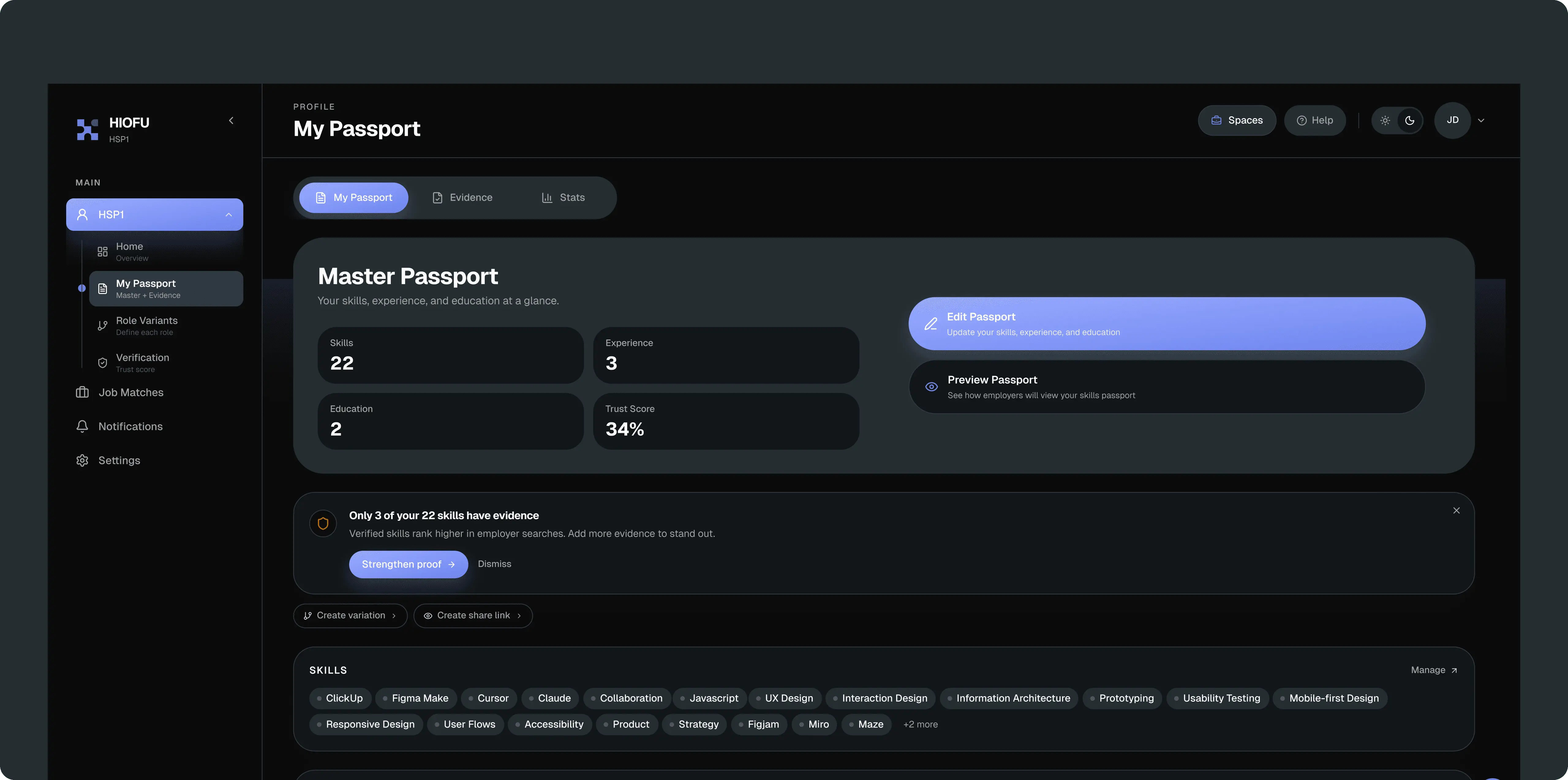 HIOFU app dashboard